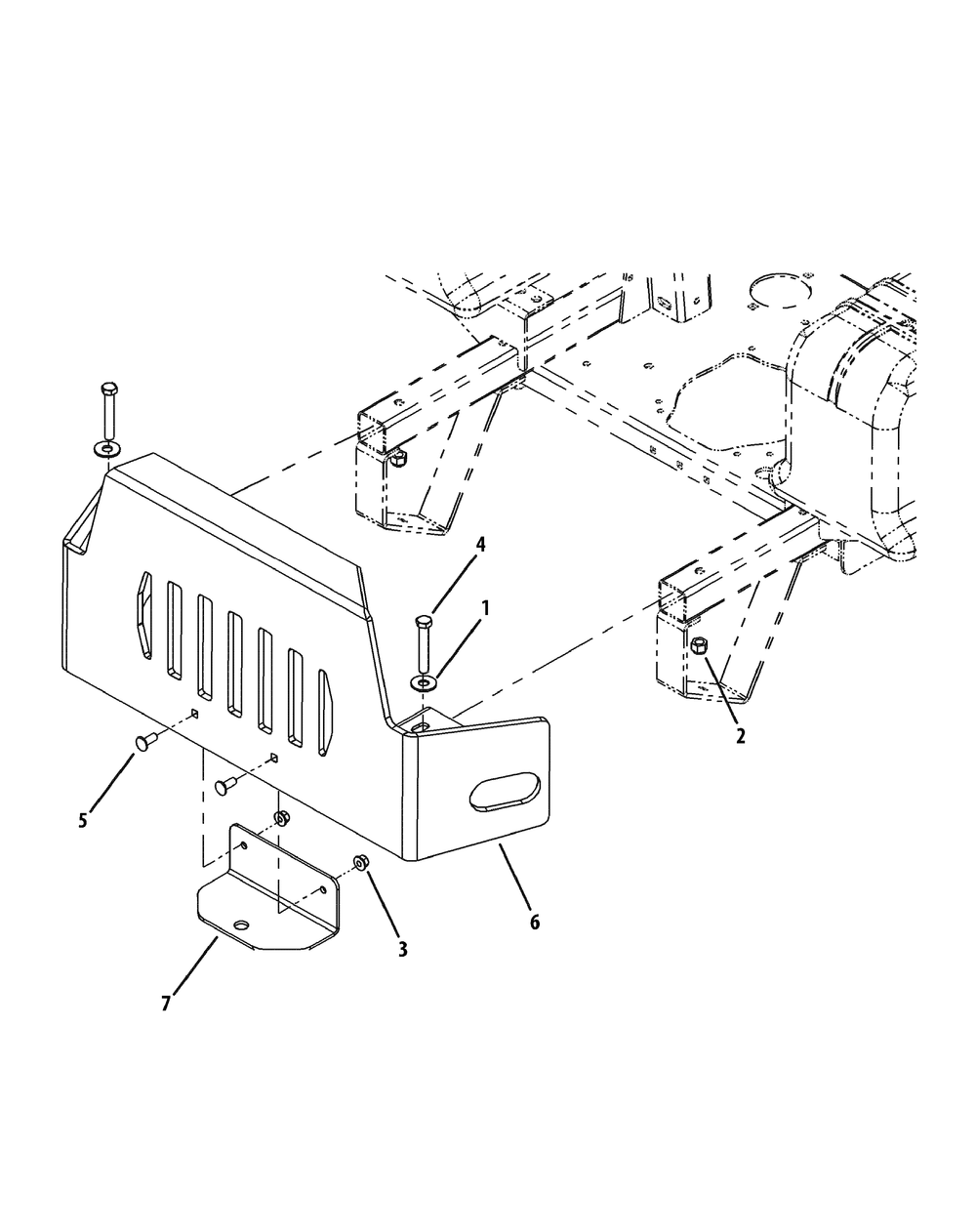Rear Bumper Diagram and Parts List for M60-KW (53AI8CT6050-31HP-OHV)(2010) Cub Cadet Lawn Tractor